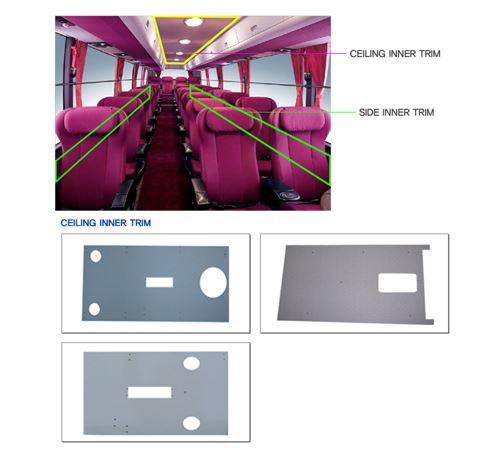 Ceiling Inner Trim for Coaches