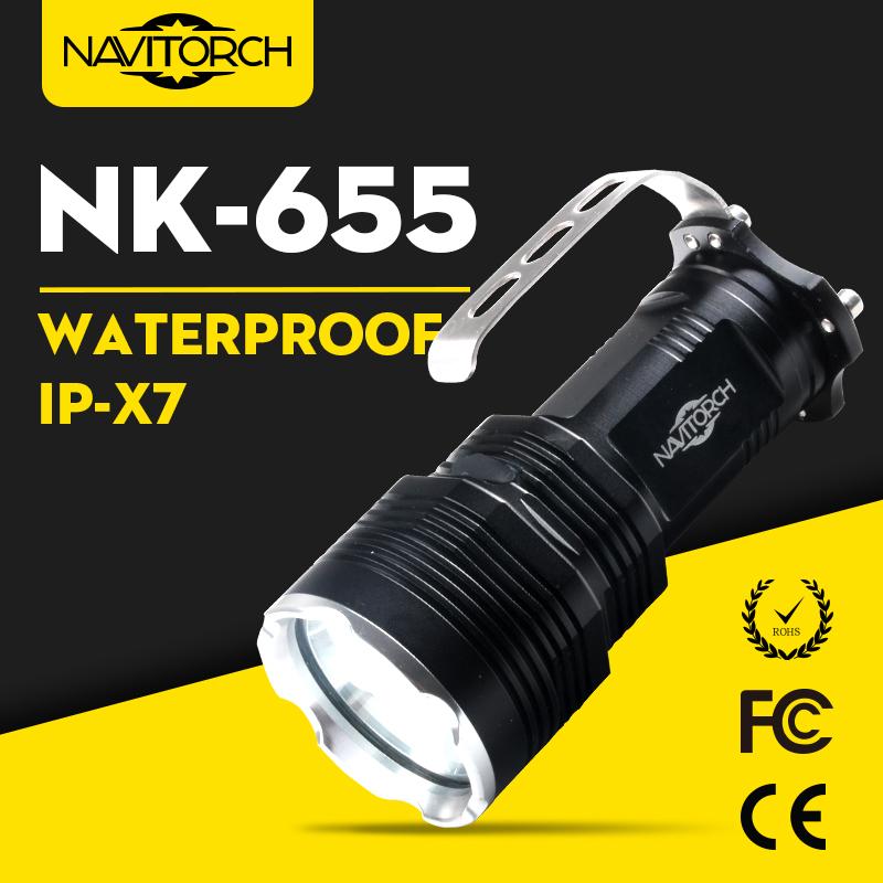 260 Lumens CREE XP-E LED Waterproof Rechargeable Aluminum Flashlight (NK-13)