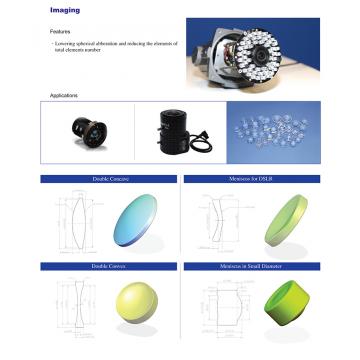Aspheric glass lens for office equipment
