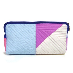 Patchwork wrapping cloth pattern silk quilted pouch  Made in Korea