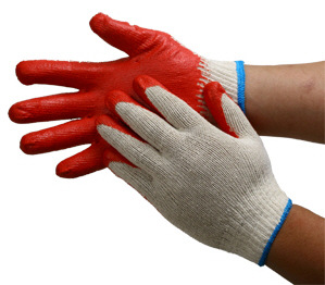 Semi-coated gloves
