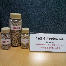 Functionality ball (remove chlorine, sulfur calcium, vitamin C etc.)  Made in Korea