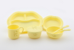 Vegetable Baby Cornstarch dishes 8pcs  Made in Korea