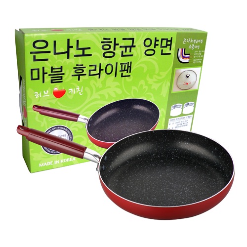 Red marble frying pan
