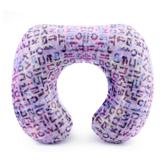 Inflatable/Air neck cushion /Pillows/letters/Purple  Made in Korea