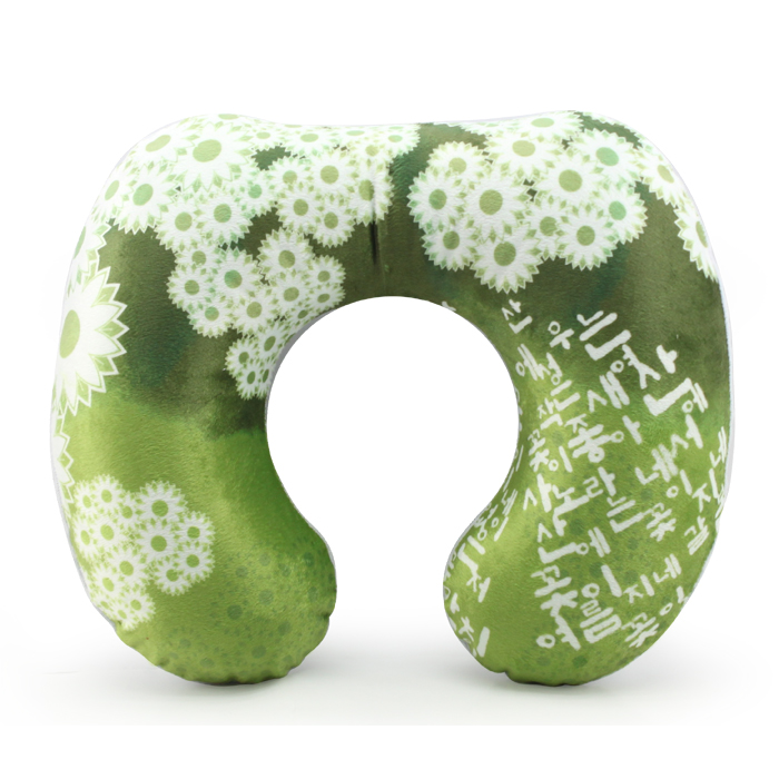 Inflatable/Air neck cushion /Pillows/flower/green  Made in Korea