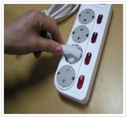 Power Strip (Tap) with power saving caps and switches  Made in Korea