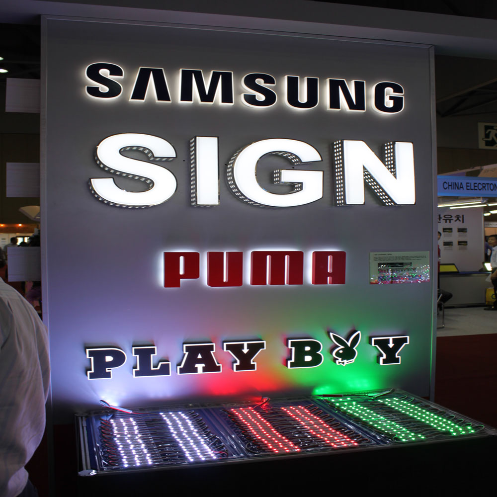 LED EPOXY RESIN SIGN - SIDE LUMINESCENCE LETTERS  Made in Korea