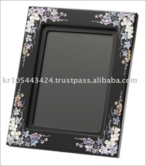 Photo Frame with Mother of Pearl, Gra  Made in Korea