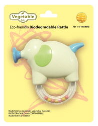 Vegetable Baby Cornstarch Rattles and Teethers Elephant  Made in Korea