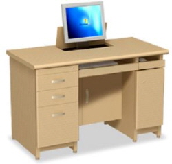 Monitor Storage and 3-Drawer Type Desk