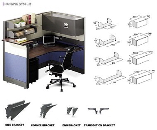 Office Partition, Workstaion, Hanging System, Hanging Desk  Made in Korea