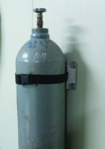 Gas cylinder safety holder