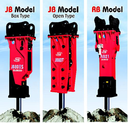 JAB Hydraulic Rock Breakers (Rock Hammers)  Made in Korea