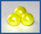 Clear Pearl Shell/Yellow-Lemon Fill  Made in Korea